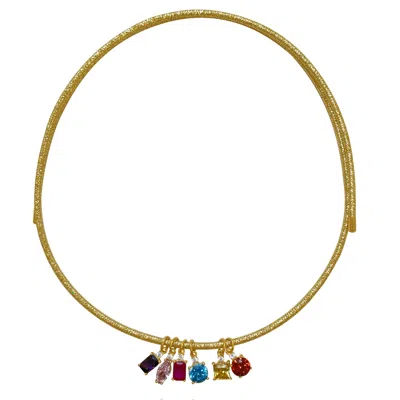 Eyeconic By Samar Ajram Women's Blue Zodiac Birthstone Magnetic Rope Necklace Bracelet - Aquamarine