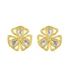 Eyeconic By Samar Ajram Women's Gold Maysoun Flower Crystal Eyes Earrings In Gold