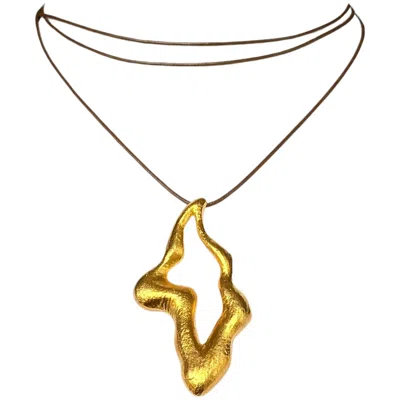 Eyeconic By Samar Ajram Women's Ivy Gold Leather Necklace