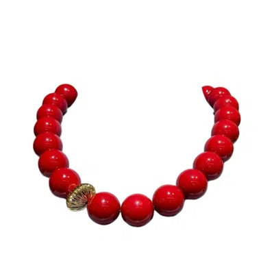 Eyeconic By Samar Ajram Women's Maxi Red Beaded Necklace