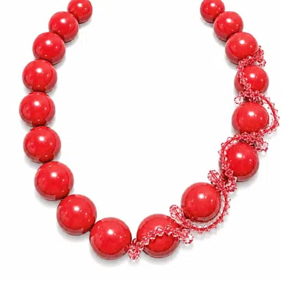 Eyeconic By Samar Ajram Women's Red / Pink Summer Red Muse Necklace In Red/pink