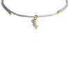Eyeconic By Samar Ajram Women's Silver Pearl & Zircon Magnetic Choker In Gold