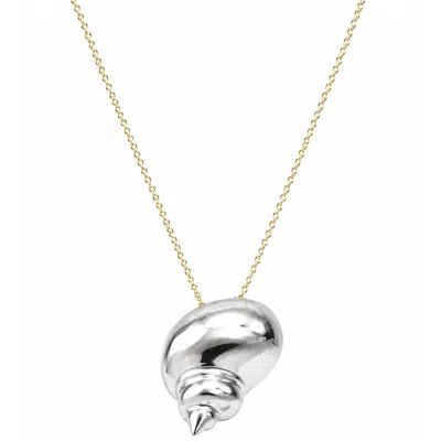 Eyeconic By Samar Ajram Women's Silver Shell Long Necklace