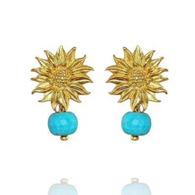 Eyeconic By Samar Ajram Women's Sunflower Gold Earrings