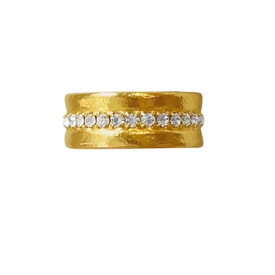 Eyeconic By Samar Ajram Women's Zircon Gold Chunky Ring