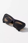 Eyeking Beveled Cateye Sunglasses In Black
