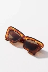 Eyeking Beveled Cateye Sunglasses In Brown
