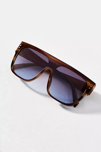 Eyeking Classic Large Flat Top Sunglasses In Brown