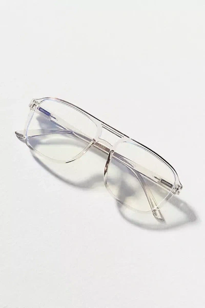 Eyeking Clear Aviator Bluelight Readers In Transparent