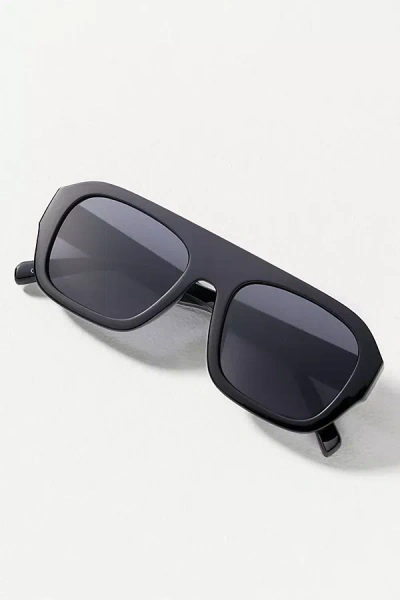 Eyeking Mini Classic Flat Top Aviator Sunglasses In Black