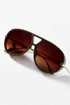 Eyeking Oversized Aviator Sunglasses In Brown