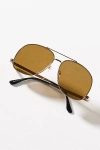 Eyeking Oversized Aviator Sunglasses In Gold