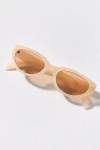 Eyeking Slim Oval Sunglasses In Sand