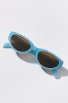 Eyeking Slim Oval Sunglasses In Blue