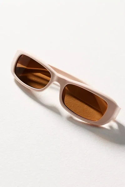 Eyeking Slim Rectangle Sunglasses In Brown