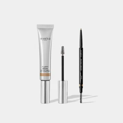 Eyeko Fluffy Brow Volumising Fibre Gel And Microbrow Precision Pencil Duo - 1 - Ash Blond
