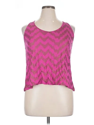 Pre-owned Eyelash Couture Tank Top Pink Halter Neckline Tops