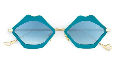 Eyepetizer Bisous C.t-4-26f Women's Sunglasses Blue Size 53
