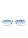 Eyepetizer Cavallet Geometric-frame Sunglasses In Silver