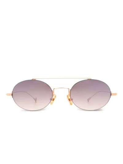 Eyepetizer Celine Oval-frame Sunglasses In Gold