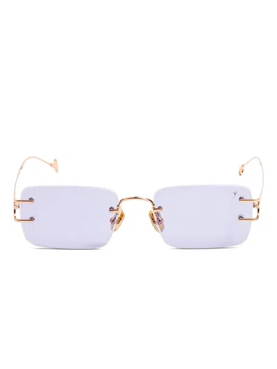 Eyepetizer Dillinger Rectangle-frame Sunglasses In Pink