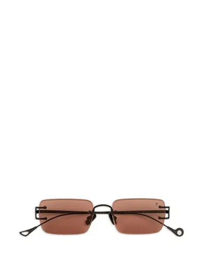 Eyepetizer Dillinger 长方形框太阳眼镜 In Brown