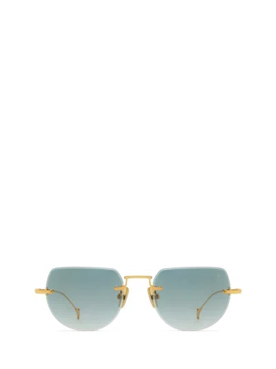 Eyepetizer Drive Gold Sunglasses In Green