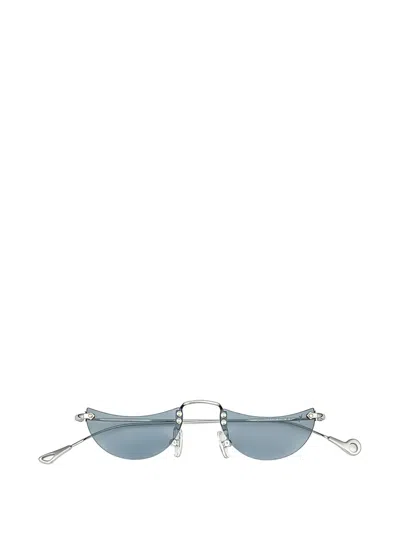 Eyepetizer Eclissi Rimless Sunglasses In Silver