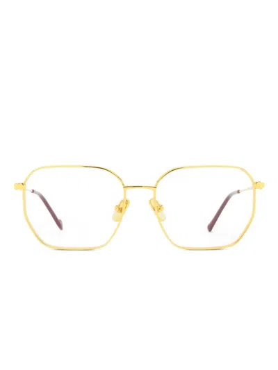 Eyepetizer Brille Mit Geometrischem Gestell In Gold