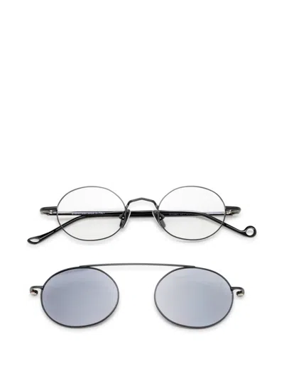 Eyepetizer Ginger + Clip-on Round-frame Glasses In Black