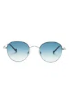 Eyepetizer Gobi Round-frame Sunglasses In Silver