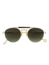 Eyepetizer Gold-tone Round-frame Sunglasses In Green