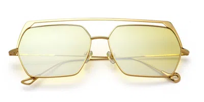 Eyepetizer Greg C.4-14f Men's Sunglasses Gold Size 45