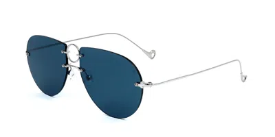 Eyepetizer Hal C.1-2 Men's Sunglasses Silver Size 57