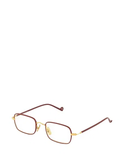 Eyepetizer Kampong Rectangle-frame Glasses In Red
