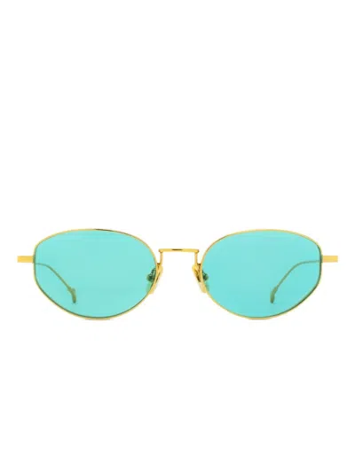 Eyepetizer Louisville Sonnenbrille Mit Ovalem Gestell In Gold