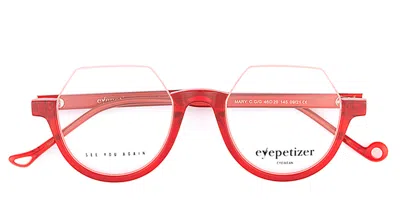 Eyepetizer Mary Men's Glasses, Red, Size 46
