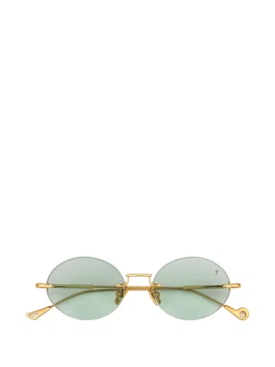 Eyepetizer Met Round-shape Metal Sunglasses In Green
