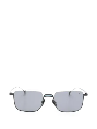 Eyepetizer Nakano Rectangle-frame Sunglasses In Black
