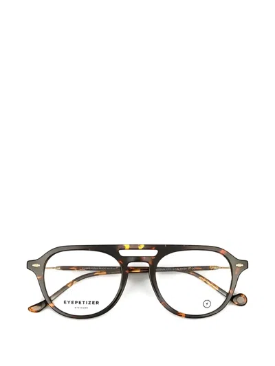 Eyepetizer Namsan Tortoise-shell Effect Pilot-frame Glasses In Brown