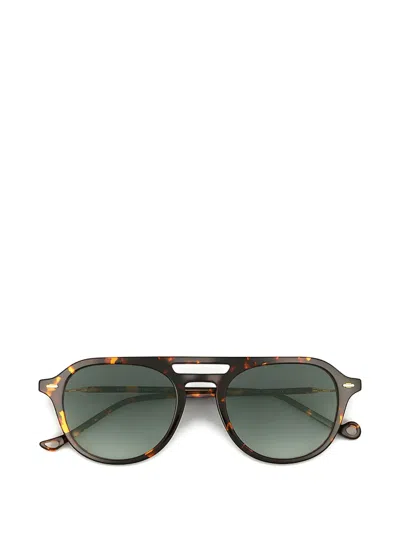 Eyepetizer Namsan Tortoiseshell-effect Double-bridge Sunglasses In Brown