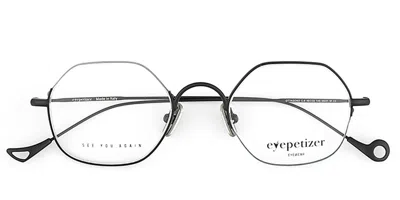 Eyepetizer Ottagono Men's Glasses, Black, Size 41
