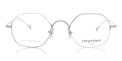 Eyepetizer Ottagono Men's Glasses, Silver, Size 48