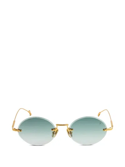 Eyepetizer Oval-frame Sunglasses In Gold