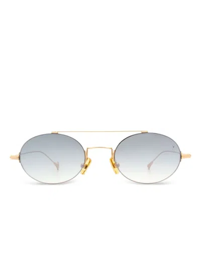 Eyepetizer Oval-framed Sunglasses In Green