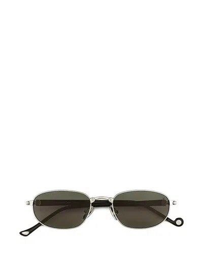 Eyepetizer Riad Geometric-frame Sunglasses In 银色