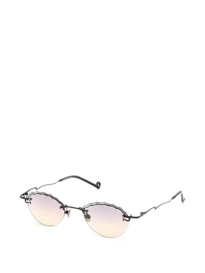 Eyepetizer Rive Round-frame Sunglasses In Black