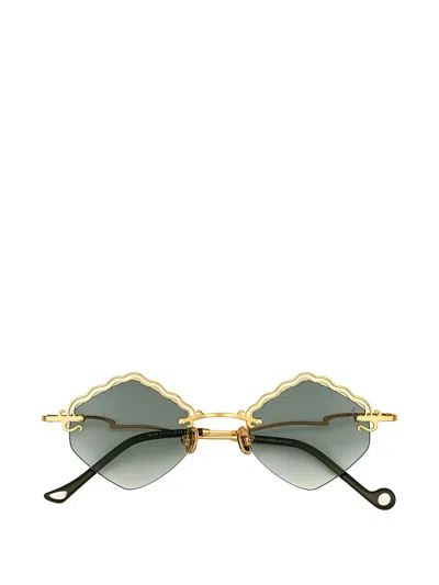 Eyepetizer Seine Scalloped-edges Sunglasses In Gold