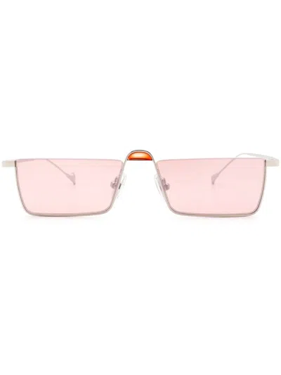 Eyepetizer Shibuya Rectangle-frame Sunglasses In Silver