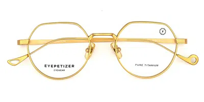 Eyepetizer Tony Men's Glasses, Gold, Size 49